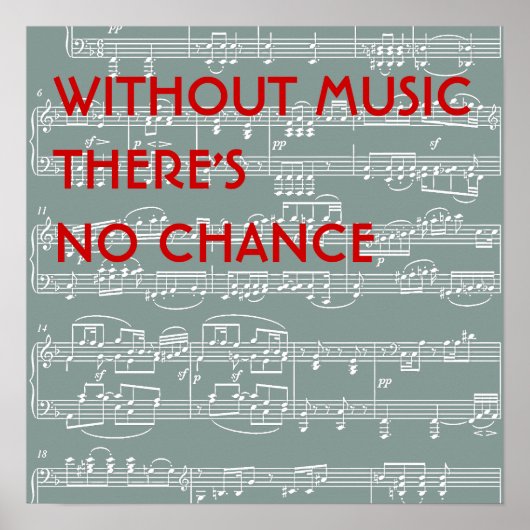 geen muziek zonder kans poster (Voorkant)