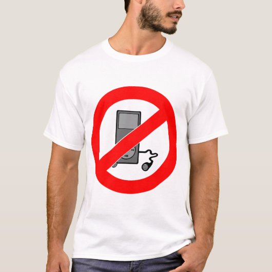 Geen muzieksymbool Mannen T-Shirt (Voorkant)