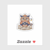 Geen Nachtuil Grappige Sticker | Allergisch voor O (Vel)