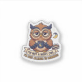 Geen Nachtuil Grappige Sticker | Allergisch voor O (Voorkant)