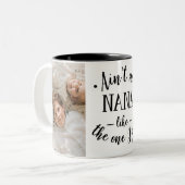 Geen Nana zoals ik heb. Tweekleurige Koffiemok (Voorkant links)