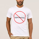 Geen Narcissisten - Katoen T-shirt (Voorkant)