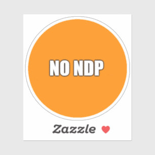 GEEN NDP STICKER