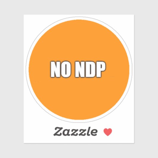 GEEN NDP STICKER (Vel)
