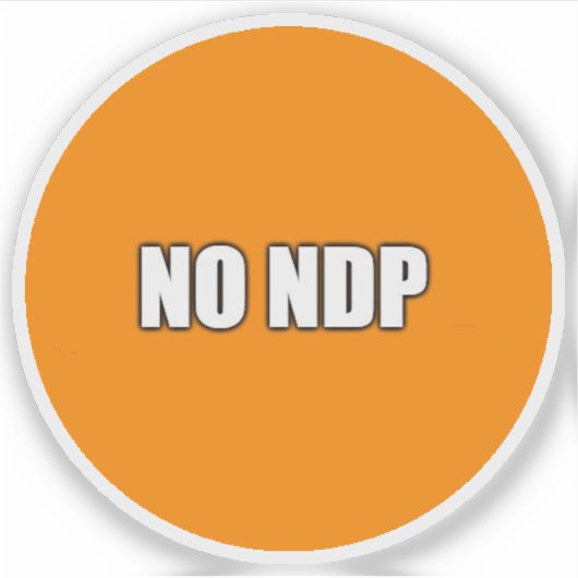 GEEN NDP STICKER (Voorkant)