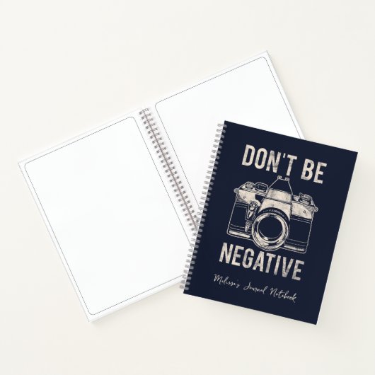 Geen negatieve fotografie-positieve publiciteitsca notitieboek (Binnen)