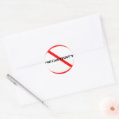 Geen negativiteit ronde sticker (Envelop)