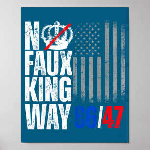 Geen nep Koning Weg 86 Illustratie Poster