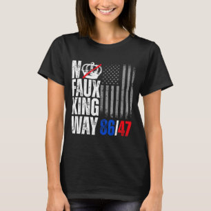 Geen nep koning weg 86 ontwerp t-shirt