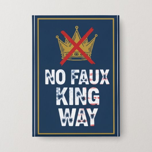 Geen neppe koning weg button (Voorkant)