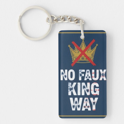 Geen neppe koning weg sleutelhanger (Voorkant)