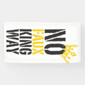 geen neppe koning weg spandoek (Horizontaal)