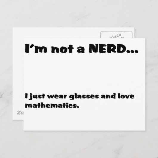 Geen NERD... Briefkaart (Voorkant / Achterkant)