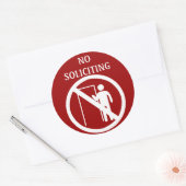 Geen netjes, rood en wit ronde sticker (Envelop)