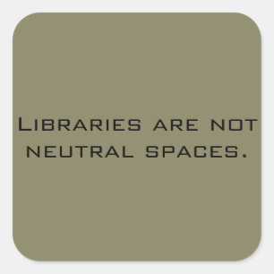 Geen Neutrale bibliotheeksticker Vierkante Sticker