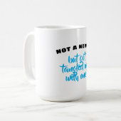 Geen nieuw, maar met één Humor. Koffiemok (Voorkant links)