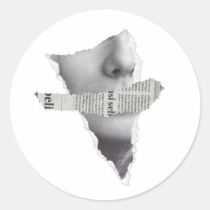 Geen nieuws hier.bw ronde sticker