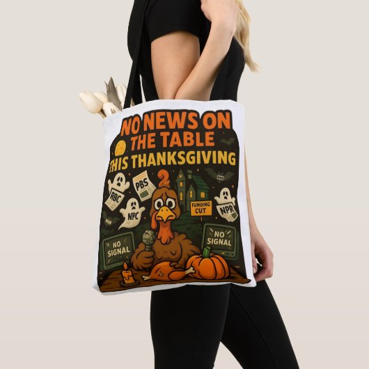 Geen nieuws op tafel deze Thanksgiving Tote Bag (Dichtbij)
