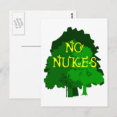 Geen Nokken met het Groene Gezegde van Bomen Briefkaart (Voorkant / Achterkant)