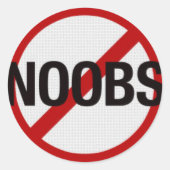 Geen NOOBS sticker! Ronde Sticker (Voorkant)