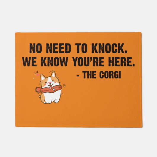 Geen noodzaak om de corgi te slaan deurmat (Voorkant)