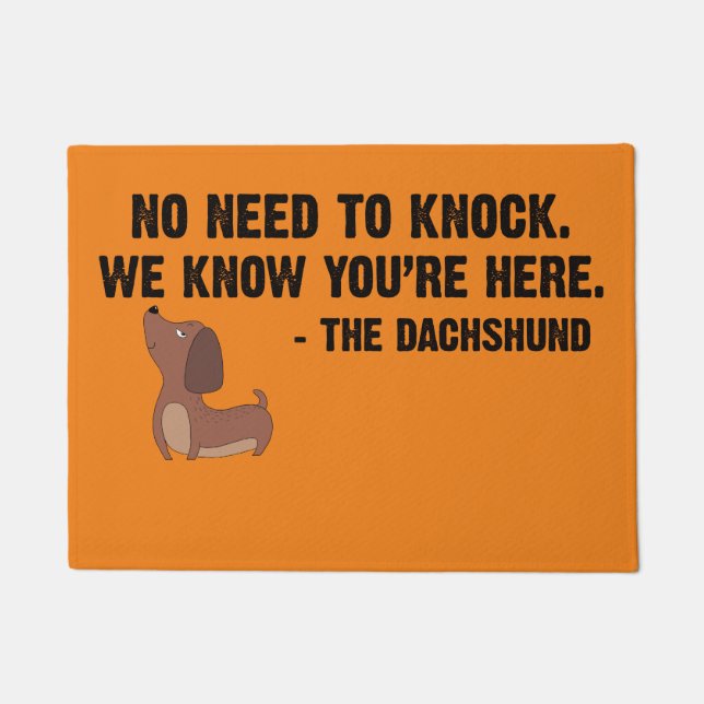 Geen noodzaak om de dachshund te slaan deurmat (Voorkant)