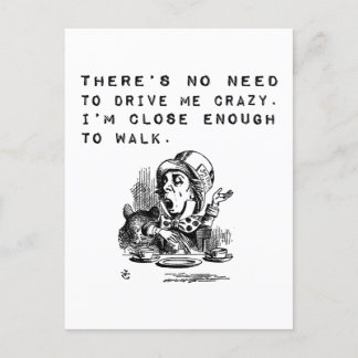 Geen noodzaak om me gek te maken. briefkaart