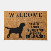 Geen noodzaak om te knokken - Black Labrador - Fun Deurmat (Voorkant)