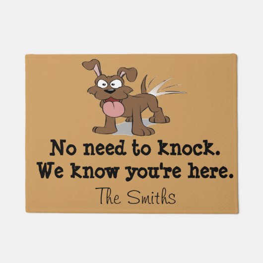 Geen noodzaak om te tikken deurmat (Voorkant)