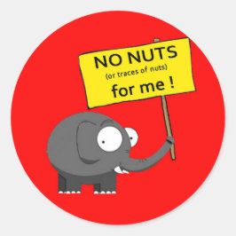 Geen noten allergie sticker