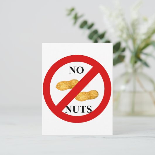 Geen noten briefkaart (Staand voorkant)