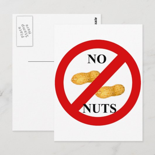 Geen noten briefkaart (Voorkant / Achterkant)