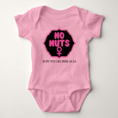 Geen noten | Hete roze Baby onthullen bekendmaking Romper (Voorkant)