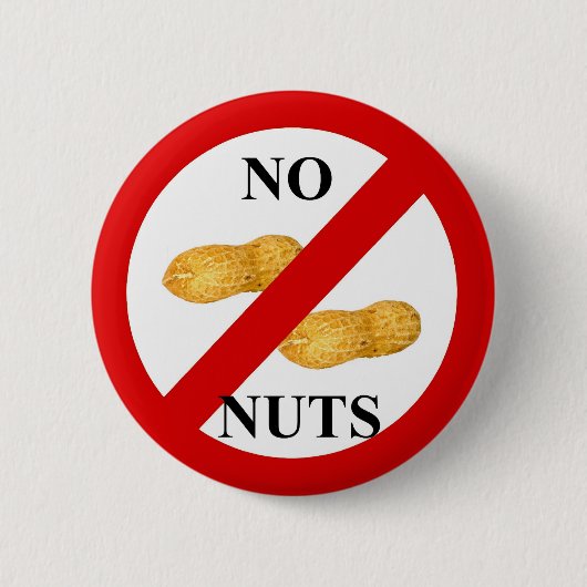 Geen noten ronde button 5,7 cm (Voorkant)