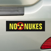 Geen Nukes Bumpersticker (Op auto)