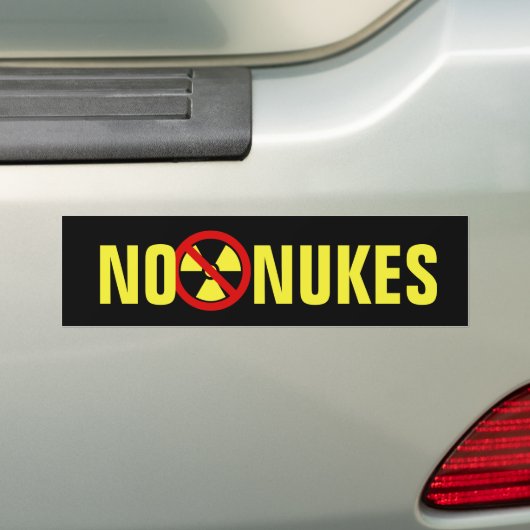 Geen Nukes Bumpersticker (Op auto)