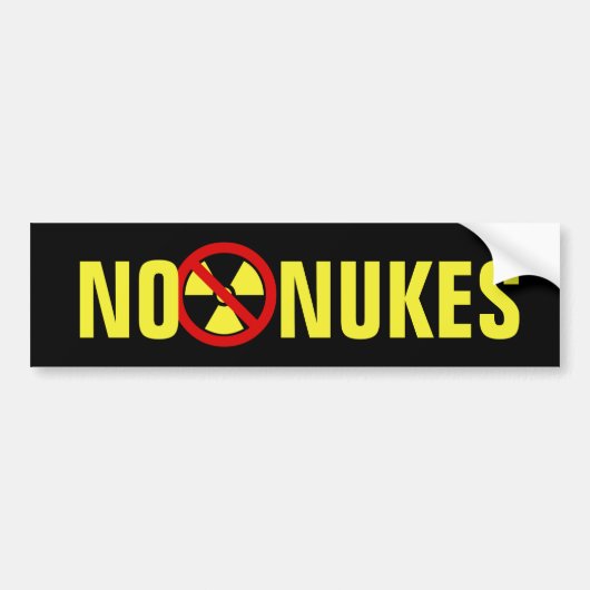 Geen Nukes Bumpersticker (Voorkant)