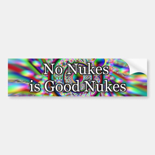 Geen Nukes is Goede Nokes Bumpersticker (Voorkant)