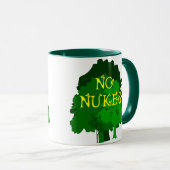Geen Nukes met Mok groene bomen koffie (Voorkant rechts)