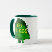 Geen Nukes met Mok groene bomen koffie (Voorkant links)