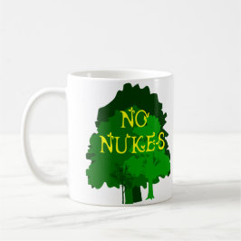 Geen Nukes met Mok groene bomen koffie