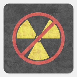 Geen Nukes Radiation Symbol Sticker