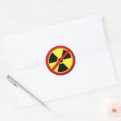 Geen Nukes Ronde Sticker (Envelop)