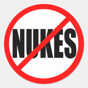 "GEEN NUKES" RONDE STICKER