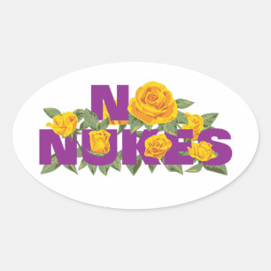 GEEN NUKES - ROOS MISSIE officiële Sticker