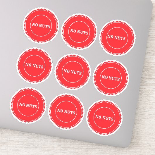 Geen Nuts Allergy Safe Culinaire Sticker (Detail)