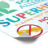 Geen Nuts toegelaten Superheld Boy Sign for Home Poster (Hoek)