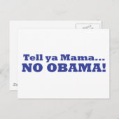 Geen Obama! Briefkaart (Voorkant / Achterkant)