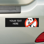 Geen Obama-Bumpersticker / jouw tekst aanpassen Bumpersticker (Op auto)