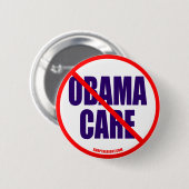 Geen Obama Care-knop Ronde Button 5,7 Cm (Voorkant /achterkant)